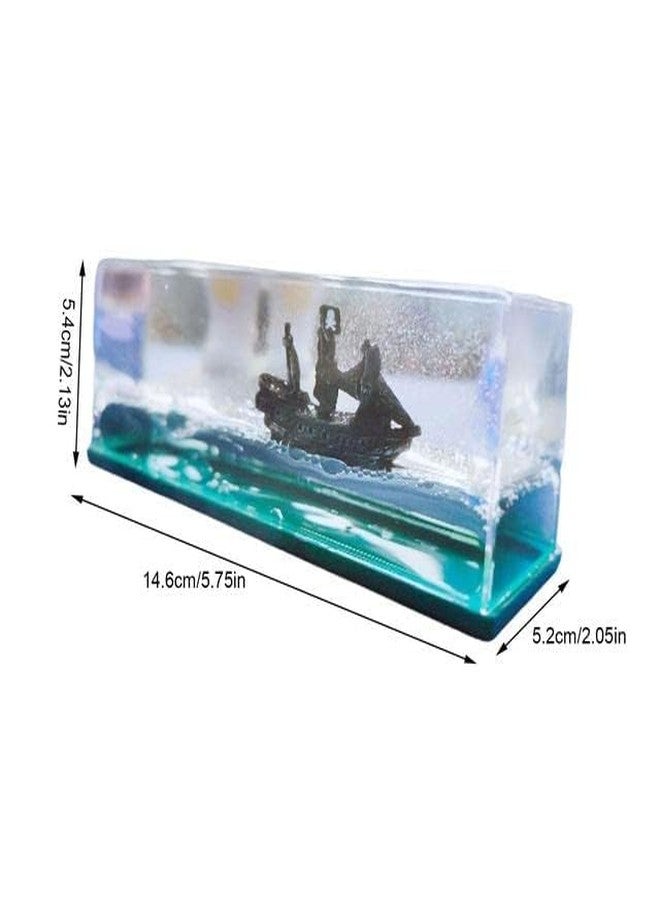 ZEshops Ghost Ship Black Pearl Ship in A Bottle Fluid Liquid Drift Bottle Living Room Decoration Acrylic Gift Floating Boat Home Decor - Image 5