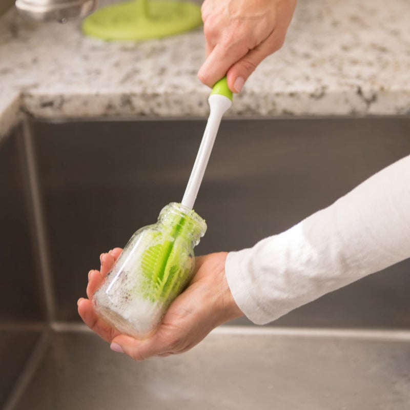 Innobaby 2-in-1 Silicone Bottle Brush, Green - Image 4
