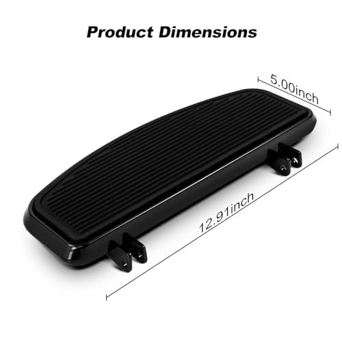 VASTMT Traditional Shape Front Driver Floorboard Footboard for Harley Touring Road King Electra Glide Street Glide Road Glide 1986-Up and Trike Models 2008-Up, Softail FL 1986-2017, FLD 2012-2016 Black - Image 4