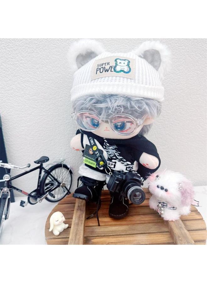Cotton Doll 20cm Baby Clothes Star Doll Normal Body Fat Body Men's Baby Clothes Bear Special Suit-Color:Small Cub With A Frame  - Image 3