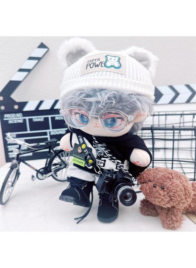 Cotton Doll 20cm Baby Clothes Star Doll Normal Body Fat Body Men's Baby Clothes Bear Special Suit-Color:Small Cub With A Frame  - Image 2