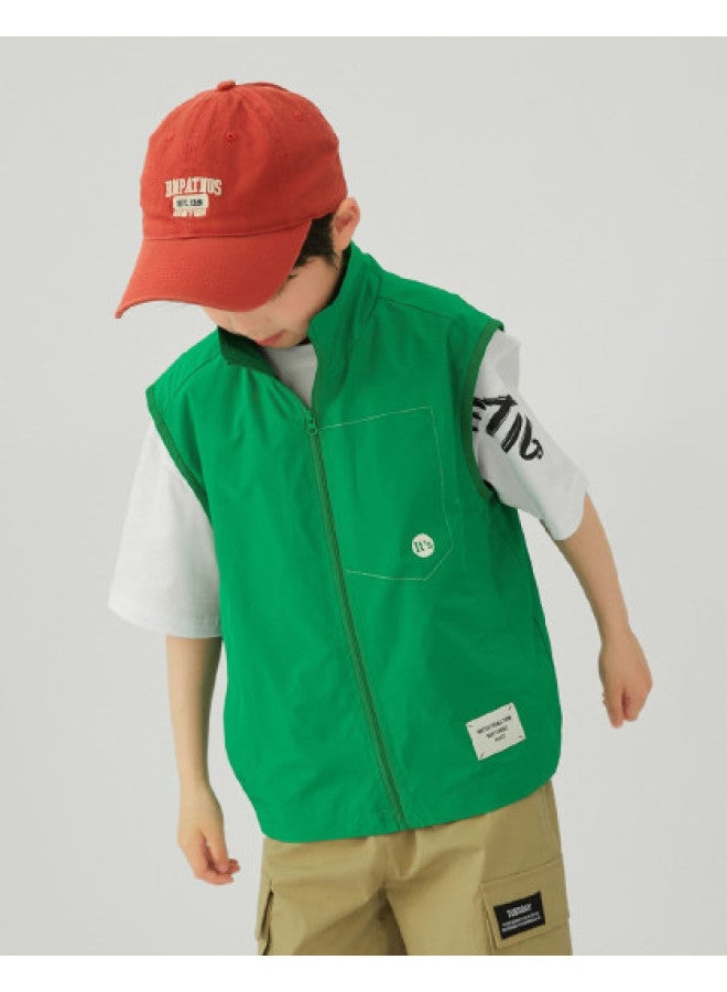 stylish سترة خارجية عملية للأطفال عصرية، سترة بدون أكمام للصبيان لربيع/خريف 2025 - Image 1