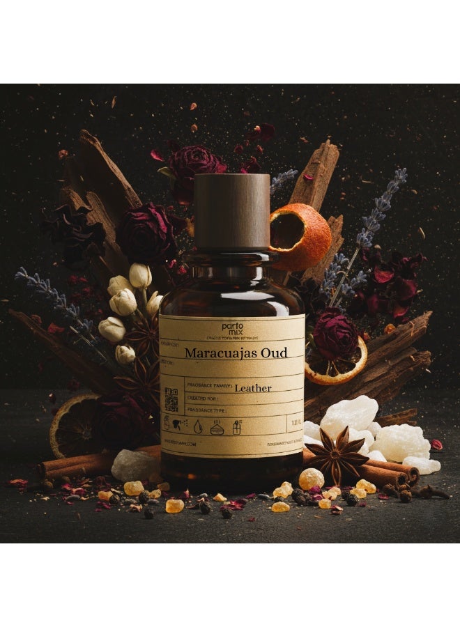 Parfumix Maracuajas Oud Eau De Parfum 100ml – Long Lasting Unisex Luxury Fragrance | Fruity Oud & Amber Woody Scent