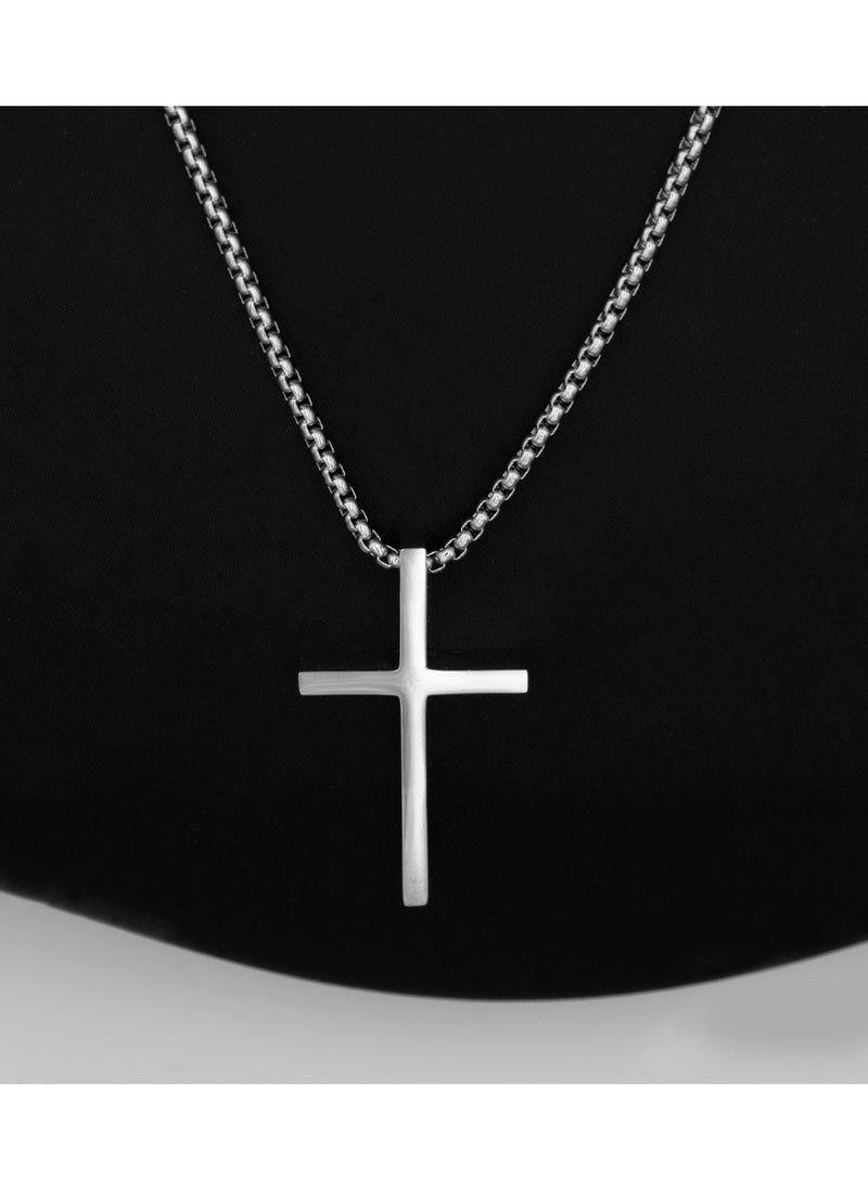 mjuhurat Unisex Stainless Steel Cross Pendant chain  - Image 3