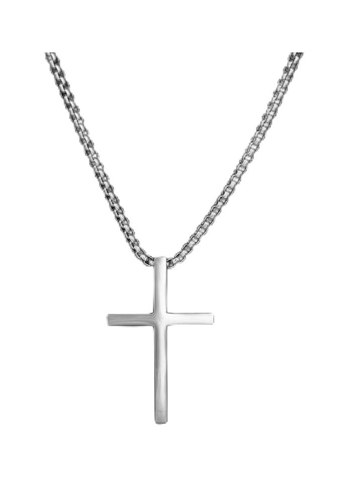 mjuhurat Unisex Stainless Steel Cross Pendant chain  - Image 4