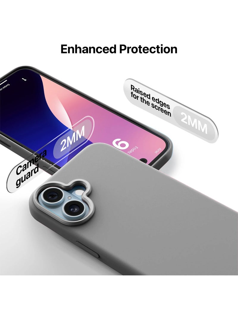 Wtech Apple iPhone 17 5G 2025 Soft Liquid Silicone Case Cover (MCRPSN) - Grey - Image 2