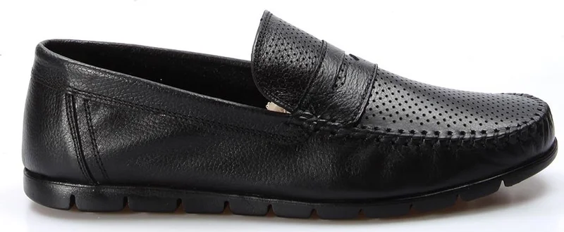 Fast Step Genuine Leather Black Men's Loafer Shoes 783ma20lzr