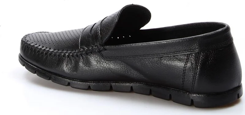 Fast Step Genuine Leather Black Men's Loafer Shoes 783ma20lzr