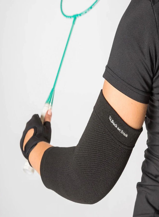 باك أون تراك دعامة الكوع Back on Track Physio قابلة للتمدد في أربعة اتجاهات 1207 بتقنية Welltex، أسود، صغير - Image 4