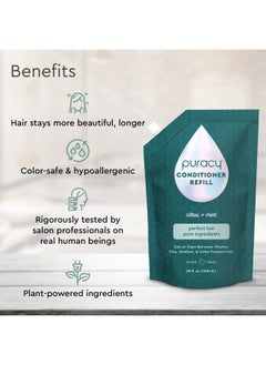 puracy Puracy Conditioner for Fine, Medium, and Color-Treated Hair - Pure Ingredients for Cleaner, Silkier Hair Longer, 98.95% Natural (48 Ounce)  - Image 2