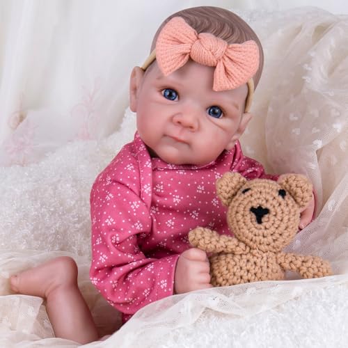 Aori Reborn Baby Dolls Girl 20 Inch Realistic Newborn Lifelike Baby Doll with HandPainted Features Weighted Cloth Body Cuddle Companion Doll Gift for Seniors Collectors Kids 3 - Image 5