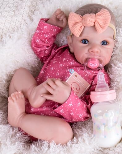 Aori Reborn Baby Dolls Girl 20 Inch Realistic Newborn Lifelike Baby Doll with HandPainted Features Weighted Cloth Body Cuddle Companion Doll Gift for Seniors Collectors Kids 3 - Image 1