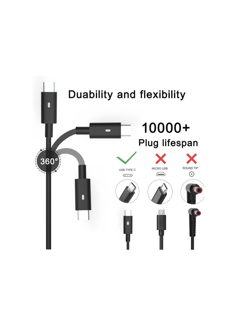 Generic - 65W USB C Type C Laptop Charger for Dell Latitude 5420 7400 5520 7420 7390 7370 XPS 12 9250 XPS 13 9370 9380 9333 9360 9365 HA65NM170 02YK0F Chromebook 3100 3300 3500 AC Adapter Power Supply - Image 1