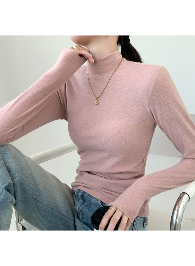 Half Turtle Neck Base Shirt Slim And Stylish  And Winter Style Long Sleeve Innerwear