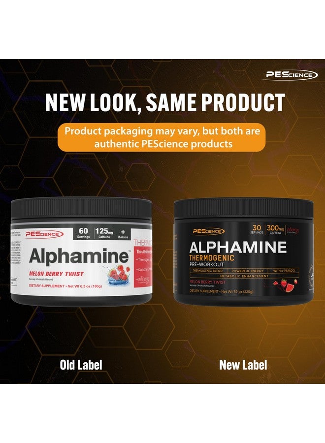 PEScience Alphamine, Melon Berry Twist, 60 Scoops, Thermogenic Energy Powder with L-Carnitine - Image 4