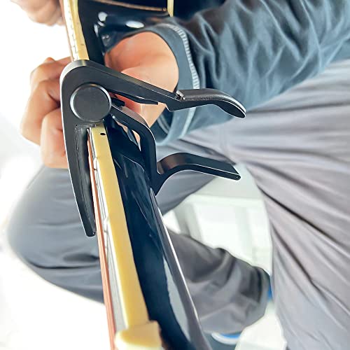 Bajaao Metal Capo For Guitar, Ukulele, Mandolin & Banjo - Black - Image 4
