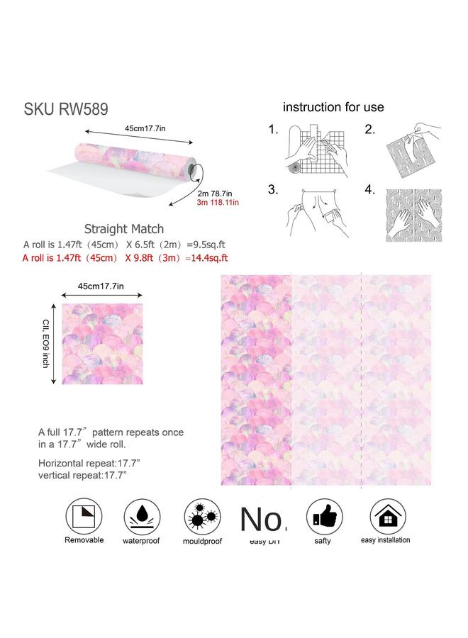 Bluejw Wallpaper Background Self-adhesive Touch Wallpaper Living Room Bedroom Wall Stickers Furniture Transformation Stickers - Image 5