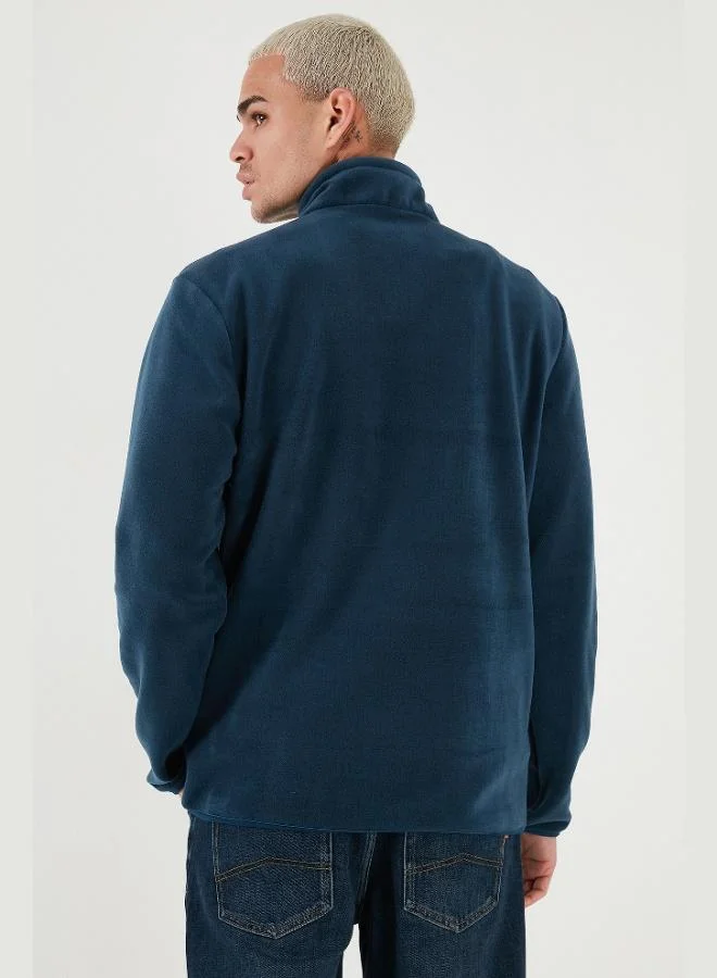 Buratti  Buratti Regular Fit Anti-Pilling Non-Pilling Standing Collar Thick Winter Raised Polar Fleece Men's POLAR 5896700 for Men | Best Price UAE