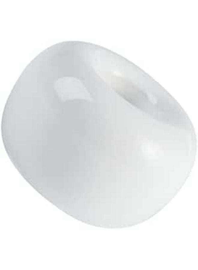 White Ceramic Toothbrush Holder Stand Minimalist Antiskip Design For Bathroom Countertop - Image 1