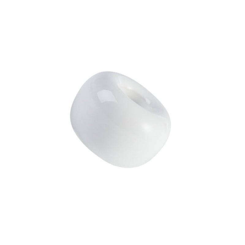 White Ceramic Toothbrush Holder Stand Minimalist Antiskip Design For Bathroom Countertop - Image 2