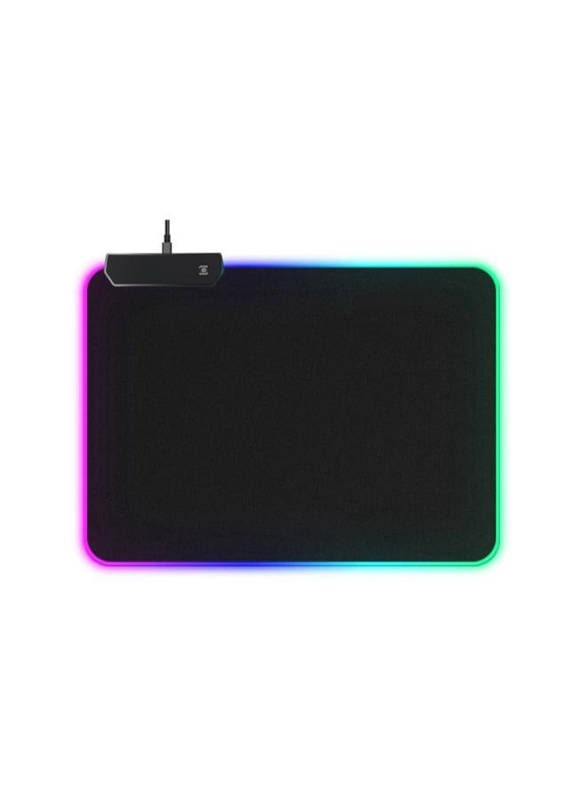 Gaming Mouse Pad, Extra Large Soft Led Extended Mouse Pad (13 Lighting Modes), Anti-Slip Rubber Base Computer Keyboard Mat, Black, 250*300*3mm  - Image 1