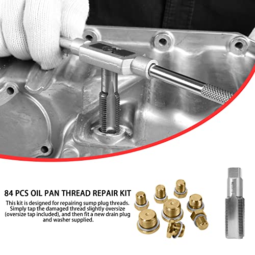 BILITOOLS 84-Piece Oil Pan Drain Plug Thread Repair Kit M13 M15 M17 M20 M22 - Image 2