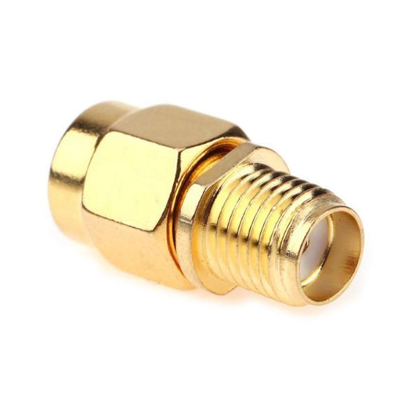 TengKo SMA Female to RP-SMA Male Jack Adapter, 50ohm, Pure Brass, Antenna, Coaxial, 4 Pack - Image 2