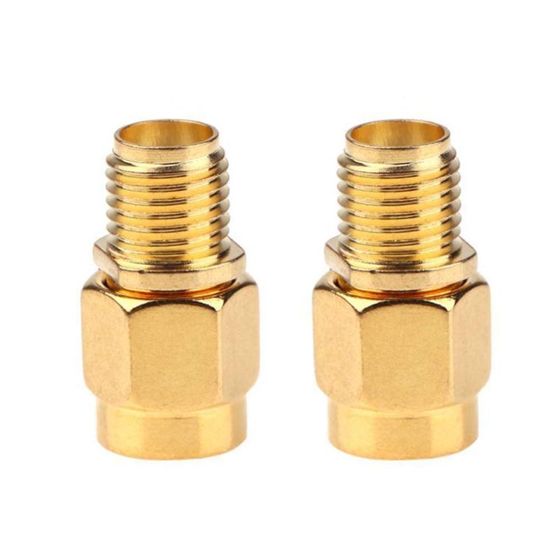 TengKo SMA Female to RP-SMA Male Jack Adapter, 50ohm, Pure Brass, Antenna, Coaxial, 4 Pack - Image 4