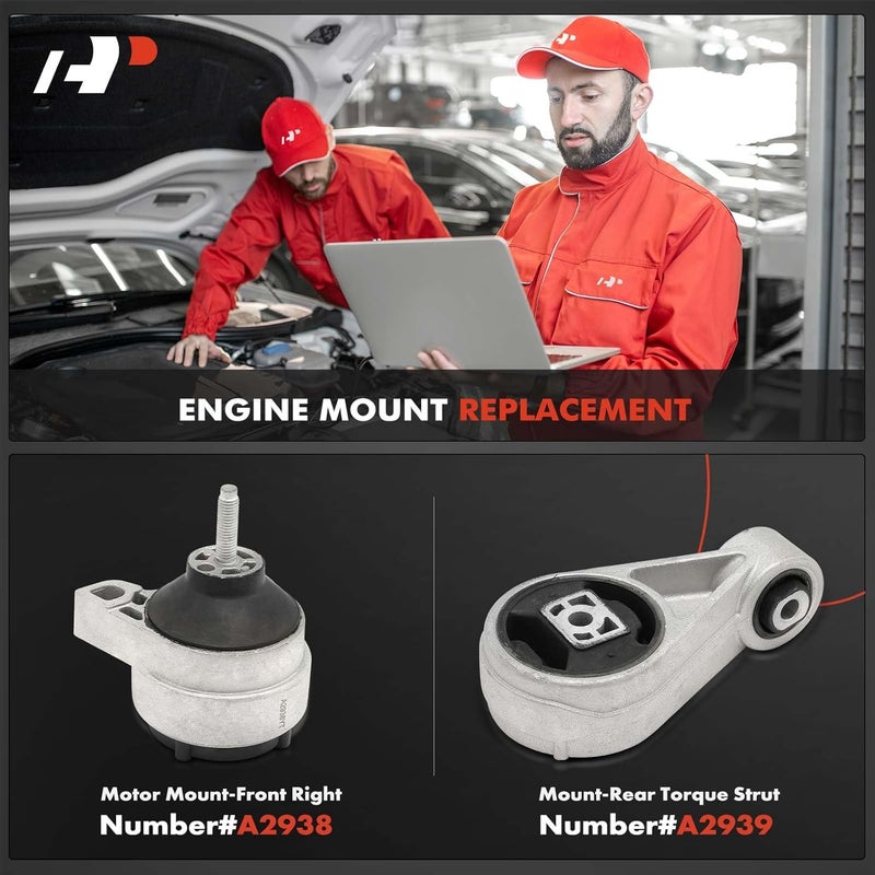 A-Premium Engine Mount Replacement Kit for Ford Focus 2000-2004 - Image 2