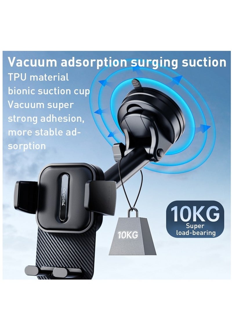 Yesido C174 Suction Cup Type Telescopic Car Phone Holder (Black) - Image 4