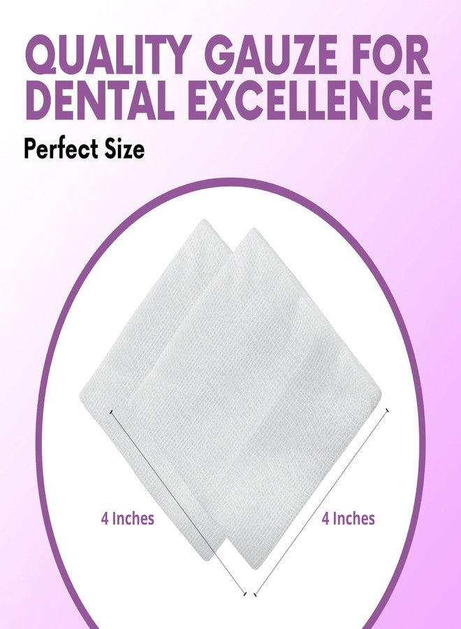 HEALQU وسادات شاش HEALQU 600 4x4" - وسادات شاش ناعمة غير منسوجة 4 طبقات لاستخراج الأسنان والإجراءات السنية - إسفنجات شاش مربعة غير معقمة للإسعافات الأولية والجراحة وتضميد الجروح (3 عبوات من 200)  - Image 3
