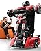 Veeniix V992 Transform Remote Control CarTransform Robot RC Cars114 Scale2in1 Robot Toy Car with Sound LightGesture SensingAutomatic DeformationGreat Gifts Toys for Boys and Girls 46 Red - Image 3