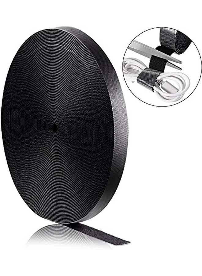 Immech - Reusable Cable Ties Strap with Double Sided Hook & Loop Wire Organizer, Cord Ties for Tablet Laptop PC TV Home Office Electronics Wire, DIY, 8 Meter (Color: Black) - Image 2