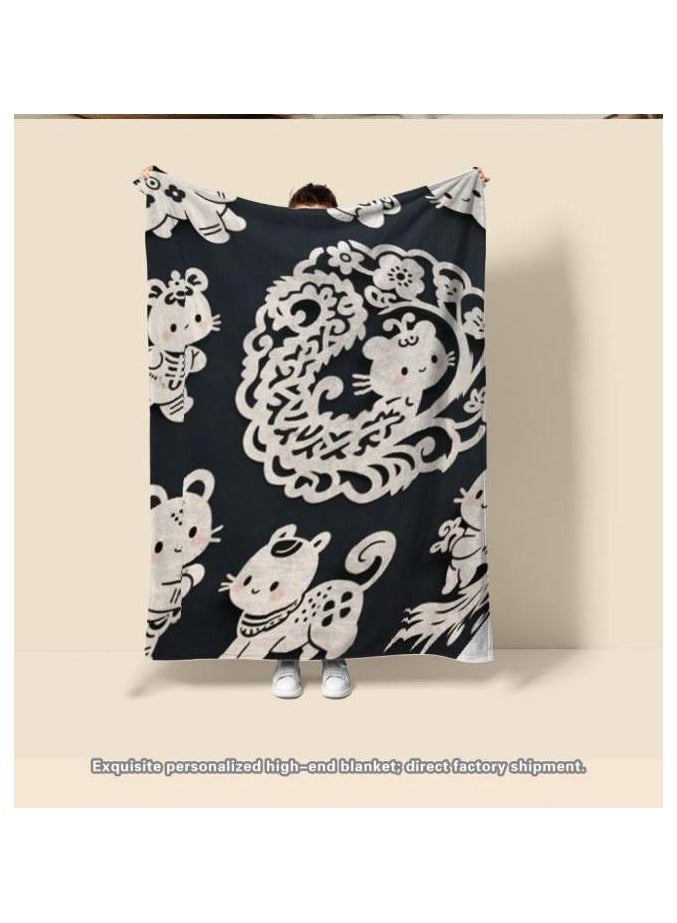 general Flannel thin blanket (warm and comfortable, suitable for sleep, gaming, dust removal and sandproof) 150cm*200cm - 1187 - Image 3