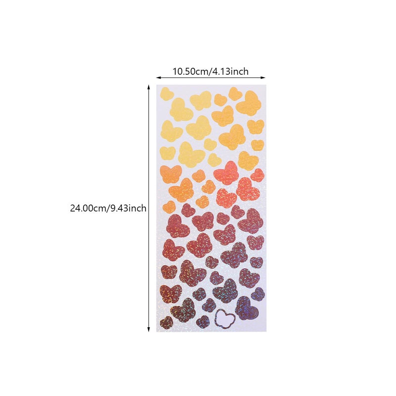Holographic Butterfly Stickers 7 Sheets Self Adhesive Mixed Color DIY Planner Decals - Image 3
