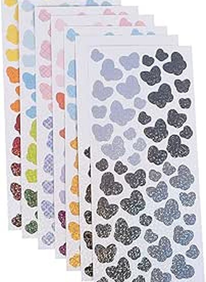 Holographic Butterfly Stickers 7 Sheets Self Adhesive Mixed Color DIY Planner Decals - Image 1