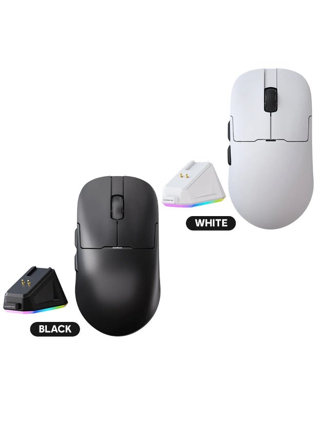 إيه جاز ماوس ألعاب آجاز AJ159P MC اتصال ثلاثي الأوضاع USB سلكي/2.4G لاسلكي/BT سعة البطارية 400 مللي أمبير مغناطيسية مستشعرPAW3311 تصميم فائق الخفة أسود - Image 2