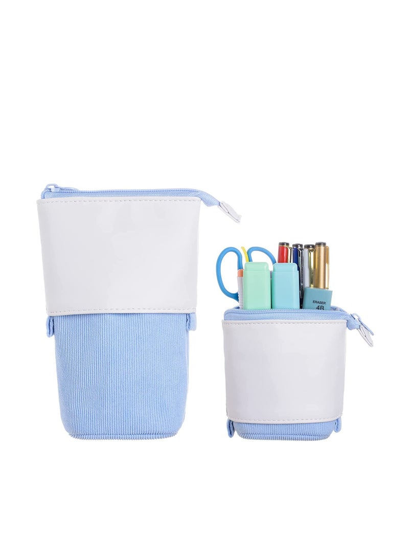 Excefore Pop up Pencil Case - Pen Telescopic Holder Stationery Case Standing Pouch Holder Colorful College office Organizer for Student, Office worker - Image 1