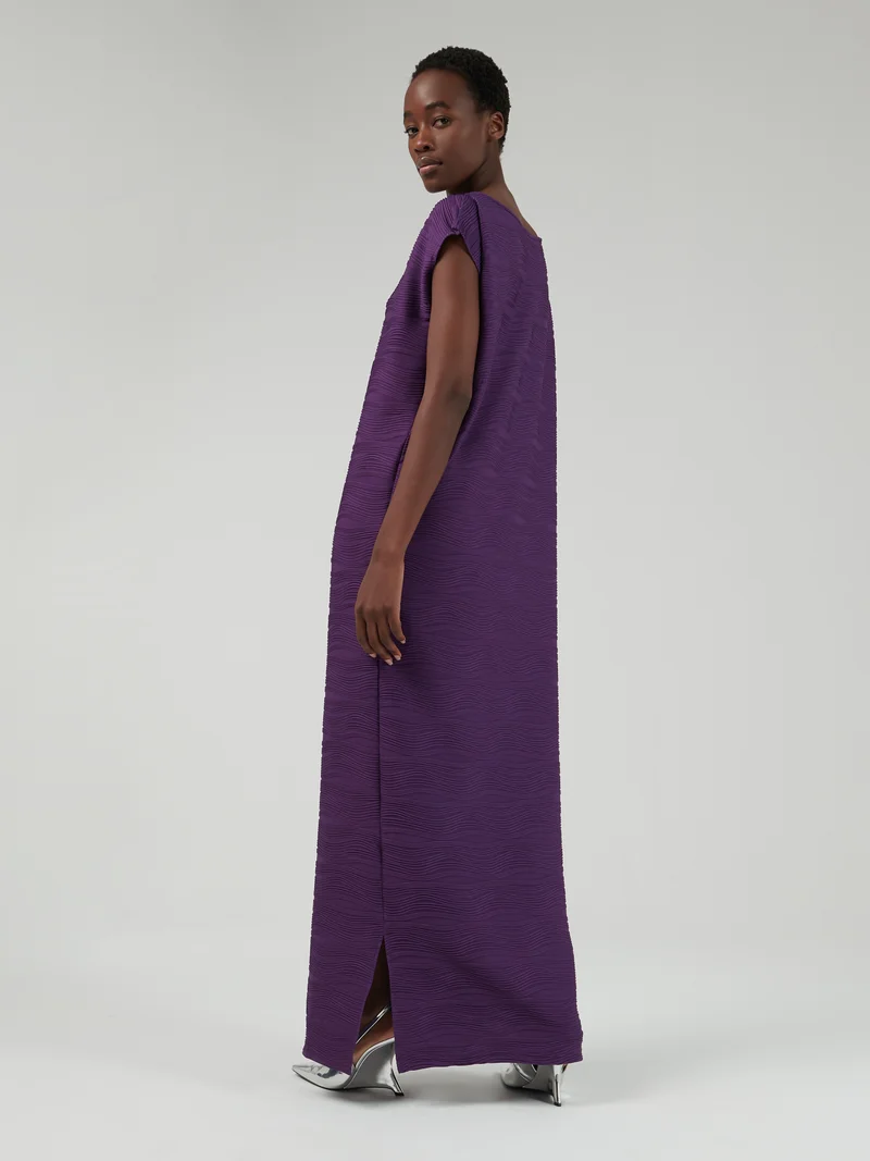 leem Textured Shoulder Kaftan