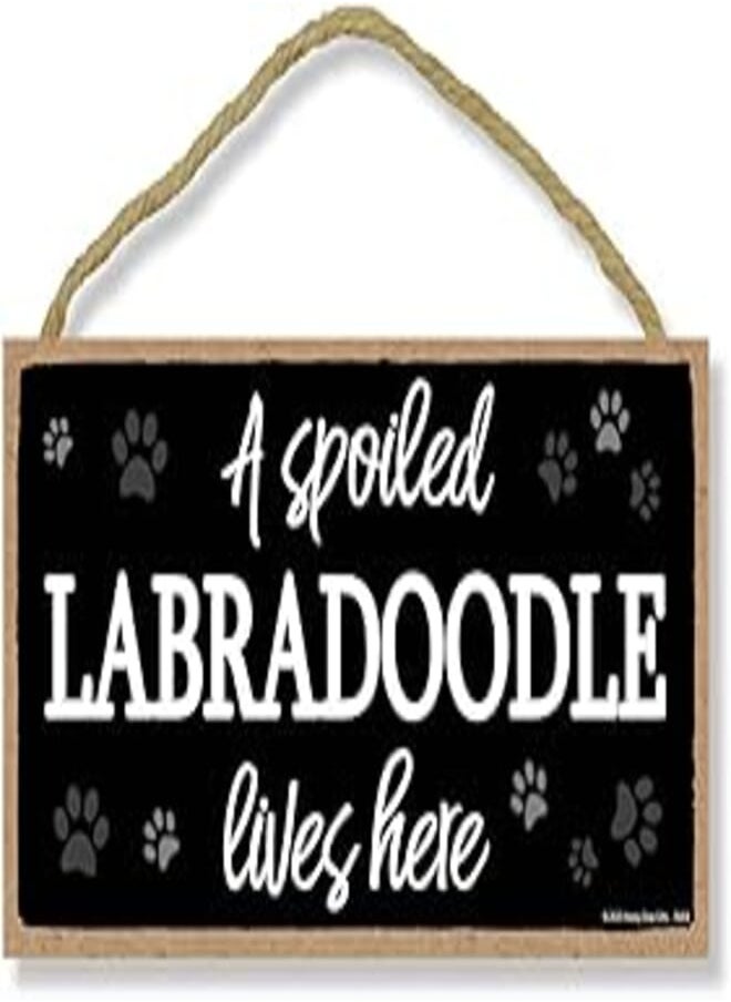 Honey Dew Gifts A Spoiled Labradoodle Lives Here, Funny Wooden Home Decor for Dog Pet Lovers, Hanging Wall Decorative Sign, 5 Inches by 10 Inch, 76404 - pzsku/ZEACDEAABA10B66A5C62DZ/45/_/1724097997/b119dde3-984f-4218-be4f-494db6600272