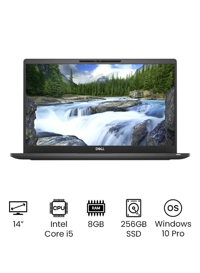 ديل لابتوب لاتيتيود 7400 بشاشة مقاس 14 بوصة بدقةٍ كاملة الوضوح مع معالج كور i5 وذاكرة DDR4 سعة 8 جيجابايت ومحرك أقراص SSD سعة 256 جيجابايت وبطاقة رسومات إنتل بدقةٍ فائقة الوضوح ويعمل بنظام تشغيل ويندوز 10 برو - إصدار عالمي اللغة الإنجليزية أسود - Image 1