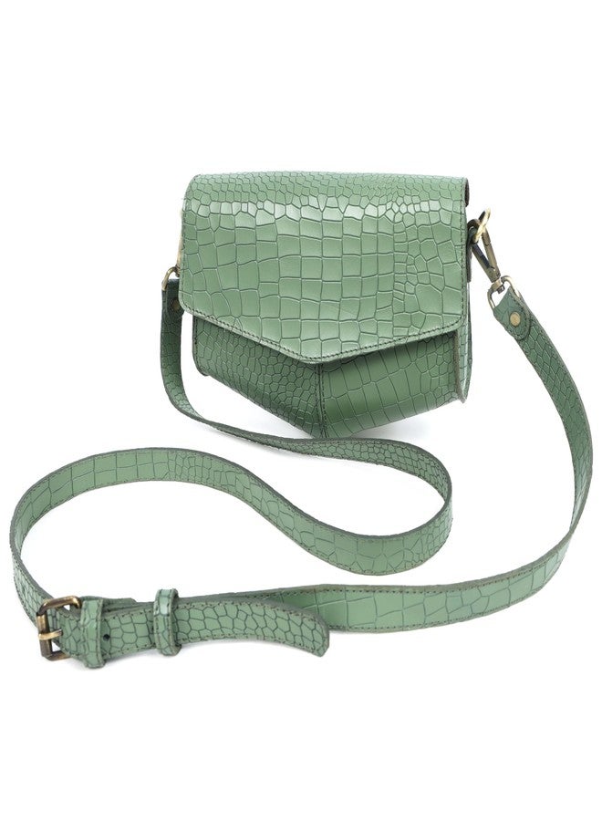 Celtic Premium Textured Leather Flap Sling Bag with Adjustable Strap & Inner Zip Pocket - Image 2
