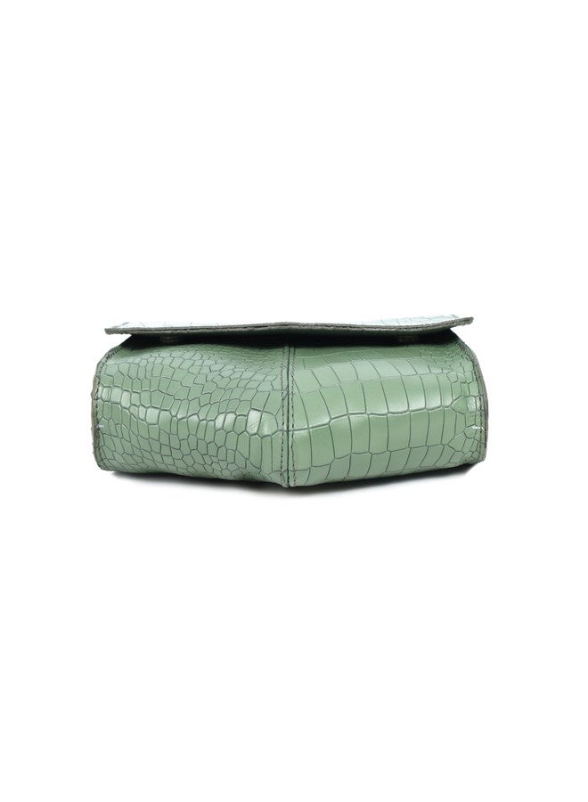 Celtic Premium Textured Leather Flap Sling Bag with Adjustable Strap & Inner Zip Pocket - Image 5