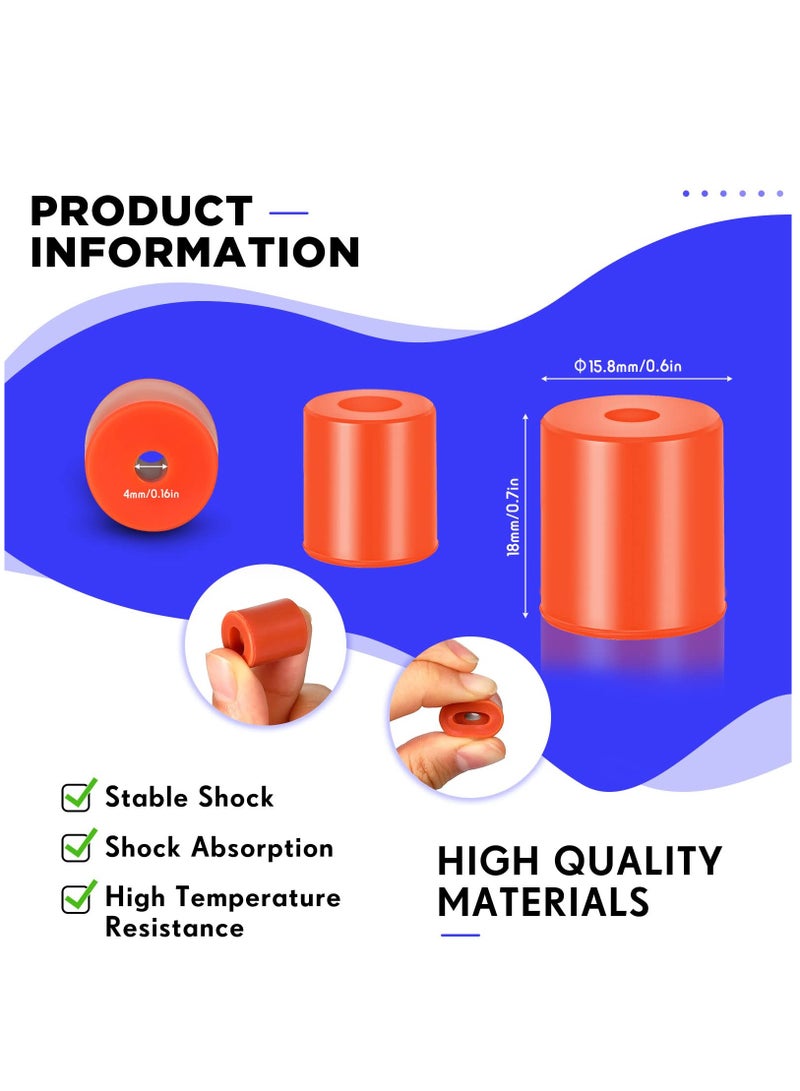 KASTWAVE 3D Printer Heat Bed Leveling Parts,12Pcs  Printer Hot Bed Mounts Column Stable Tool, Printer Parts Heat Buffer Silicone Heat Bed Parts Compatible with CR-10 Ender 3 Bottom Connect (Brown, 0.7 Inches) - Image 2