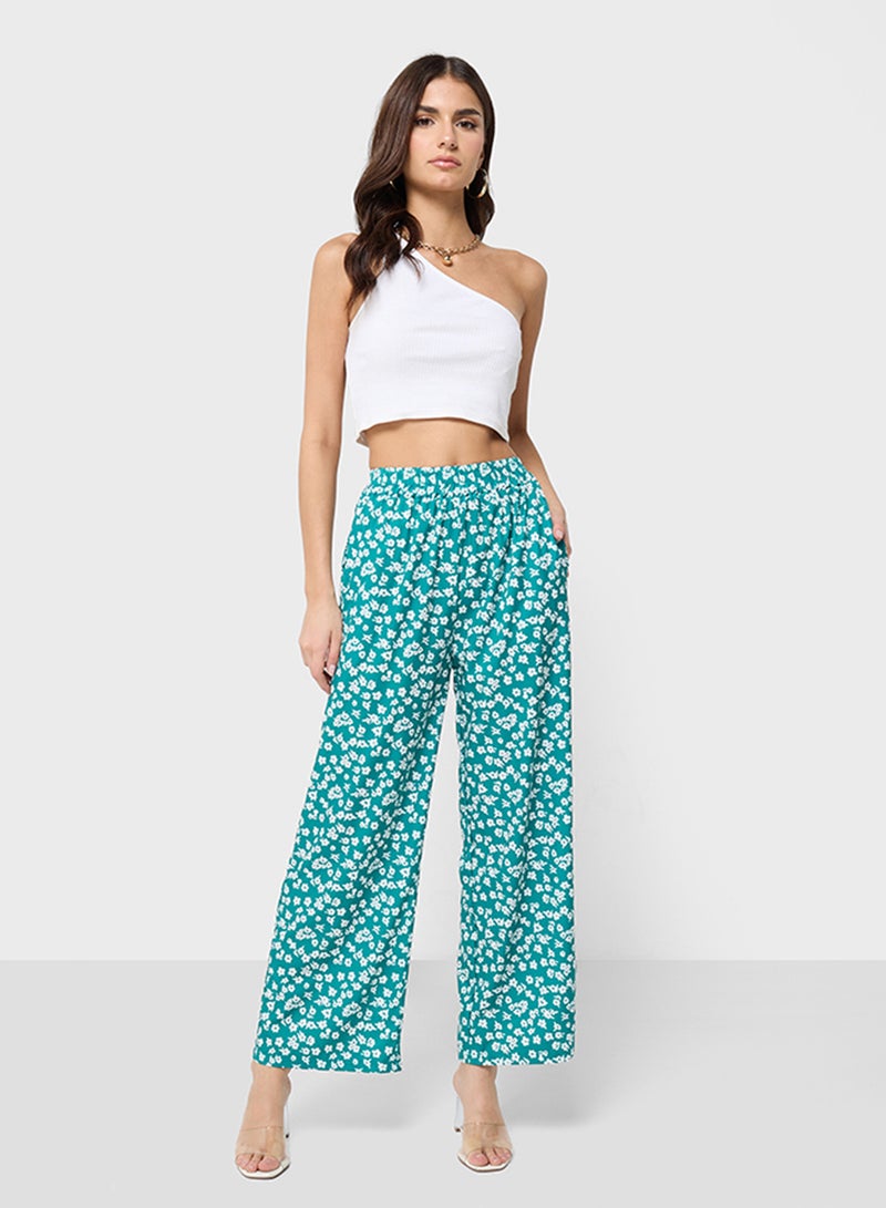 Ginger Floral Printed Pullon Pants - Image 1