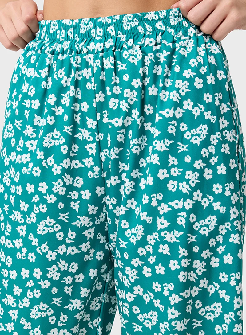 Ginger Floral Printed Pullon Pants