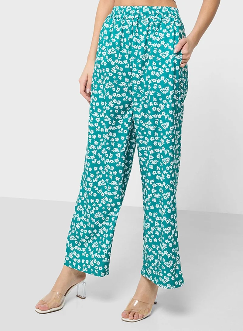 Ginger Floral Printed Pullon Pants