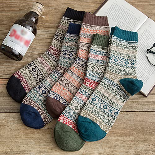 Pleneal Wool Socks for Women - Womens Winter Warm Wool Sock Men Cozy Knit Boots Socks for Women - Image 2