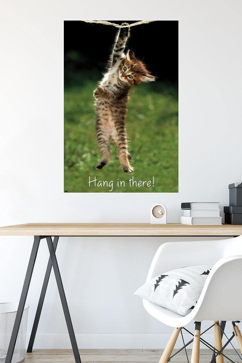 Trends International Kitten Hang In There Wall Poster 22.375" x 34" Bedroom - Image 4