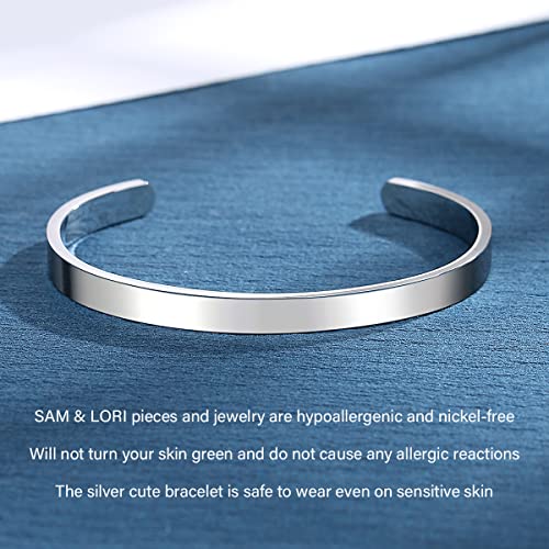 SAM & LORI Inspirational Bracelets for Women Thank You Gifts Coworkers Best Friends Sister Her Social Worker Birthday Teen Cuff Employee Appreciation Teacher Unique Sometimes You Forget You're Awesome - Image 2